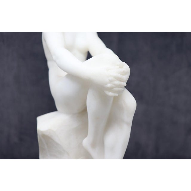 Art Deco Sculpture in White Carrara Marble, 1920s For Sale - Image 9 of 18