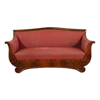 !9th Century 3-Seater Sofa in Walnut Bramble For Sale
