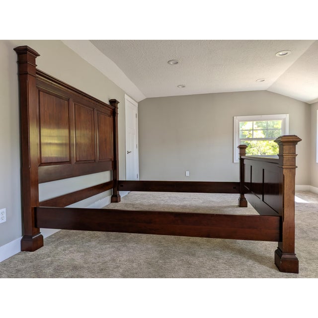 Statton Furniture Statton Wainscot Colonial King Bed For Sale - Image 4 of 18