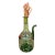 Vintage Italian Demijohn Green Glass Wine Decanter With Plugs and Ice Chamber For Sale