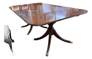 20th Century Maitland-Smith Regency Style Mahogay Double Pedestal Dining Table