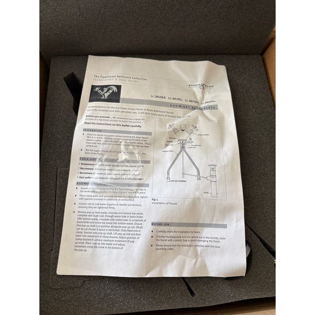 Open Box New Perrin & Rowe Edwardian Bathroom Sink Faucet in Chrome Finish - Made in Britain For Sale In Austin - Image 6 of 7