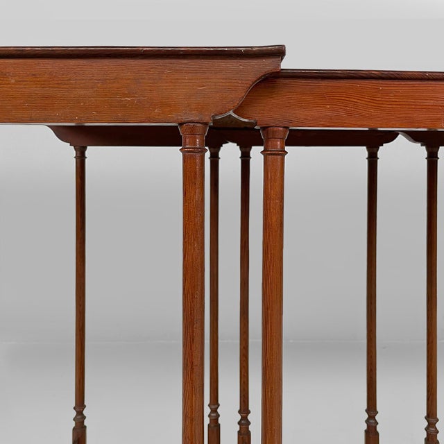 Italian Wooden Nesting Coffee Tables, Late 19th Century, Set of 3 For Sale - Image 16 of 18
