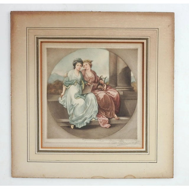 Art Nouveau Classical Muses Mezzotint by Antoine Gaymard For Sale - Image 3 of 4