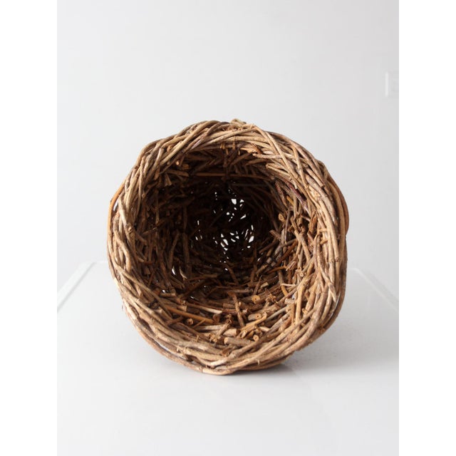 Vintage Woven Cornucopia Basket For Sale - Image 10 of 14