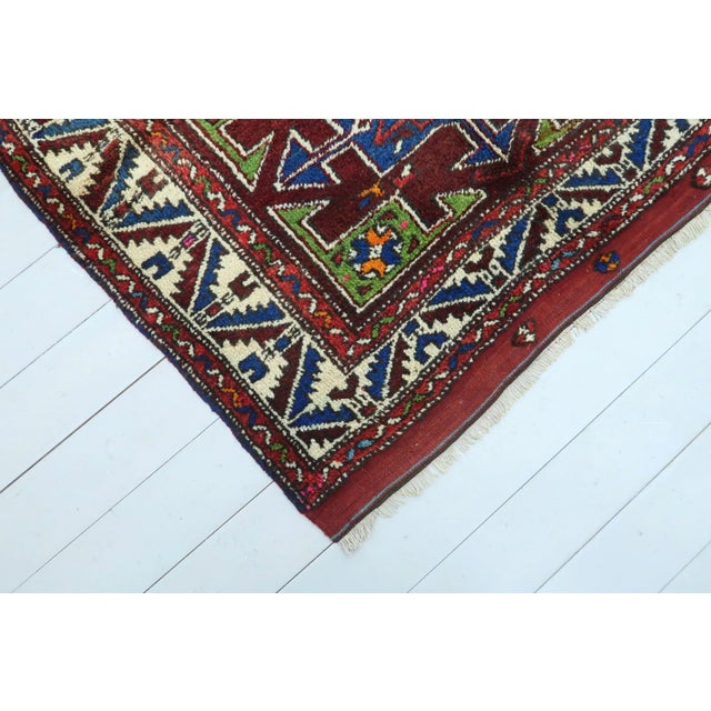1960s Vintage Oriental Bergama Small Carpet Rug For Sale - Image 5 of 13
