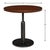 Industrial Bistro Table with Solid Walnut Top, 32 Inch Round For Sale - Image 12 of 12