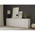 Eight doors span a 122-inch case designed for substantial storage along a broad wall. Eight tall narrow flat-panel doors...