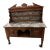 Edwardian Oak Sideboard Server, Marble Top, C. 1901-1910 For Sale