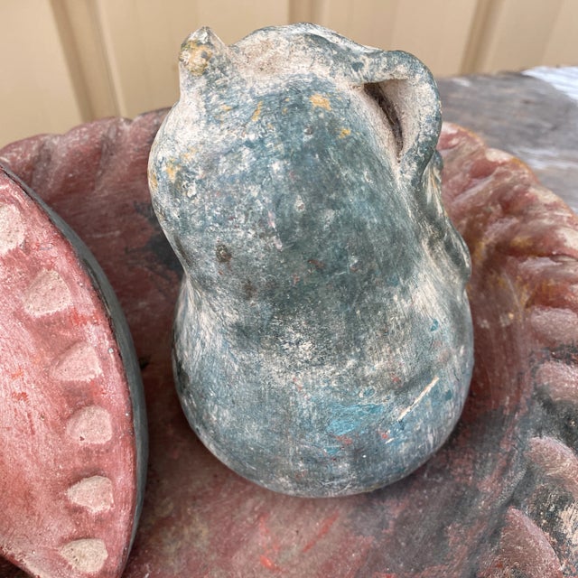 Mexican 1980s Large Mexican Pottery Fruit in Bowl - 4 Pieces For Sale - Image 3 of 9