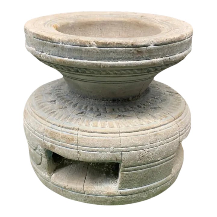 Vintage Indian Seed Extractor Candle Holder | Chairish