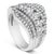 Haus of Brilliance .925 Sterling Silver 2.00 Cttw Lab Grown Diamond Cluster Band Ring - Size 7 For Sale - Image 4 of 6