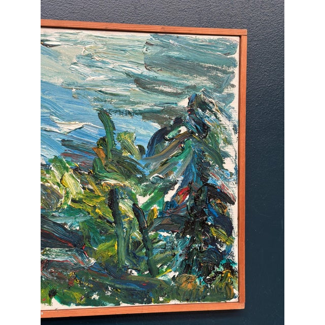 Mid 20th Century Lush Landscape , 1950s, Oil on Canvas, Framed For Sale - Image 5 of 18