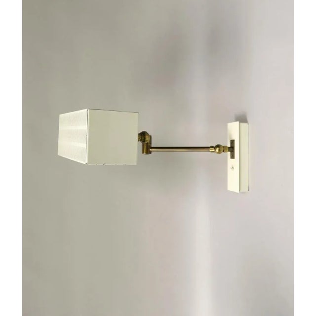 Mid-Century Modern Beige Kubus Wall Lights by Max Bietenholz for Bünte & Remmler, 1960s, Set of 2 For Sale - Image 3 of 18