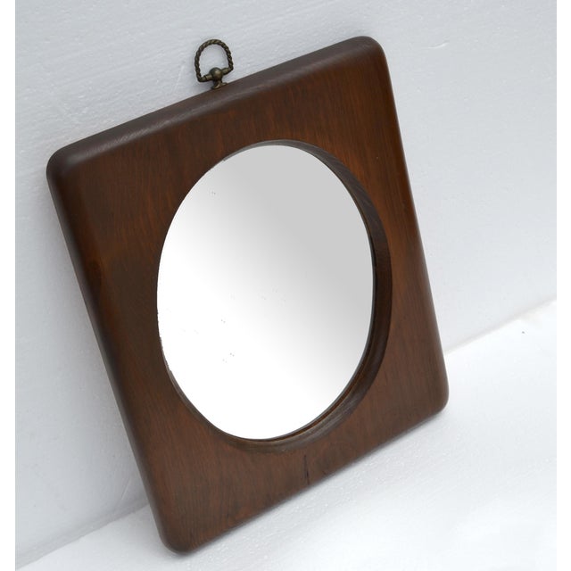 Aquarius Mirrorworks, Inc. 1976 Walnut Wood Belart Inc. Masterpiece Collection Hallway Wall Mirror Mid-Century Modern For Sale - Image 4 of 14