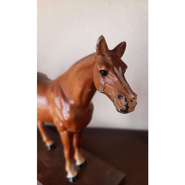 Hubley Manufacturing Company Hubley Cast Iron Horse on Base For Sale - Image 4 of 7