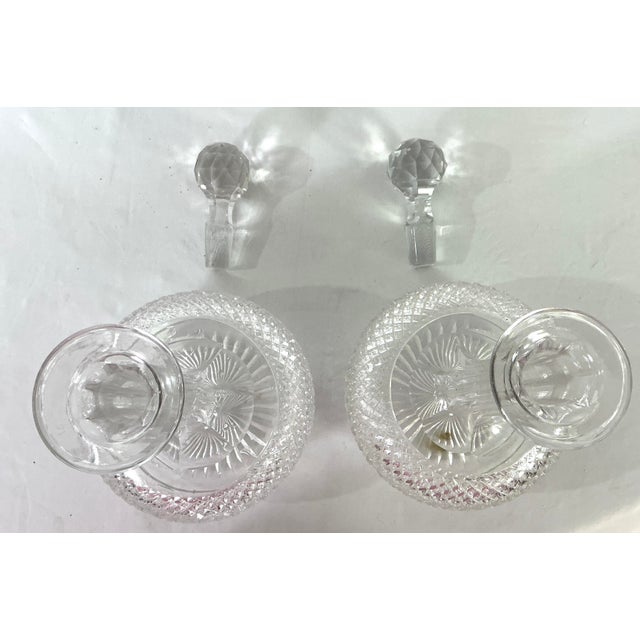 Late 19th Century ABP-diamond Cut, Faceted, Decanters – A Pair For Sale - Image 10 of 11