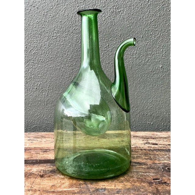 Vintage Italian Glass Wine Decanter For Sale - Image 12 of 12