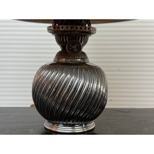 Early 20th Century Rowan, Evans & Sons Converted Kerosene Lamp For Sale - Image 10 of 12