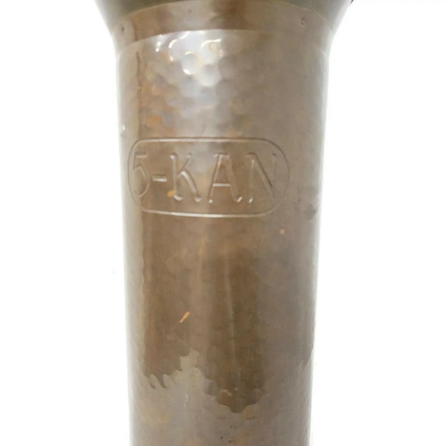 Farmhouse Vintage Copper & Brass Umbrella Stand For Sale - Image 3 of 9