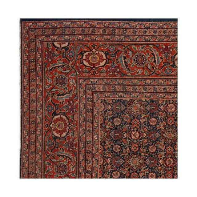 1930s Old Persian Tabriz Area Rug 9’3″ X 12’10” For Sale - Image 4 of 7