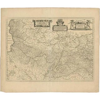 Antique Map of Picardy attributed to Janssonius c.1650 For Sale