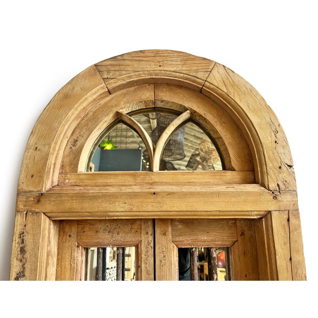 Farmhouse Vintage Window Shutter Mirror For Sale - Image 3 of 5