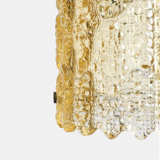 Pendant Lamp by Carl Fagerlund Denmark, c1964 A pendant lamp of cast glass and brass by Carl Fagerlund for Orrefors. From...