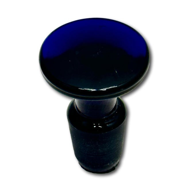 Beautiful & Rare Large Size Antique Cobalt Blue Glass Elixer of Calisaya Apothecary Bottle Circa Mid 19th Century For Sale - Image 14 of 18