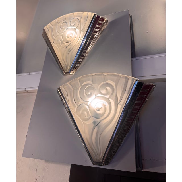 Art Deco Wall Lights by Degué and Ateliers Petitot, Set of 2 For Sale - Image 14 of 18