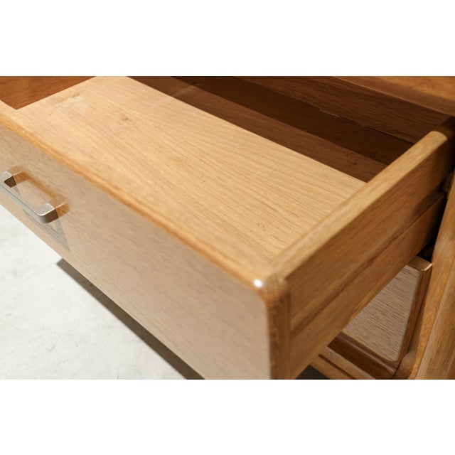 Bedside Tables in Oak and Steel, 1960s, Set of 2 For Sale - Image 4 of 9