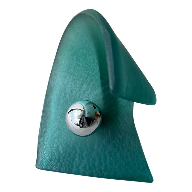 Mid-Century Modern Art Deco Table Lamp in Murano Glass from De Majo, 1980s For Sale