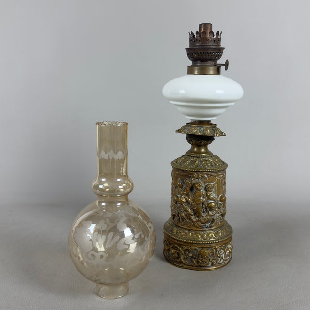 1940s Vintage French Petroleum Lamp, 1940s For Sale - Image 5 of 13