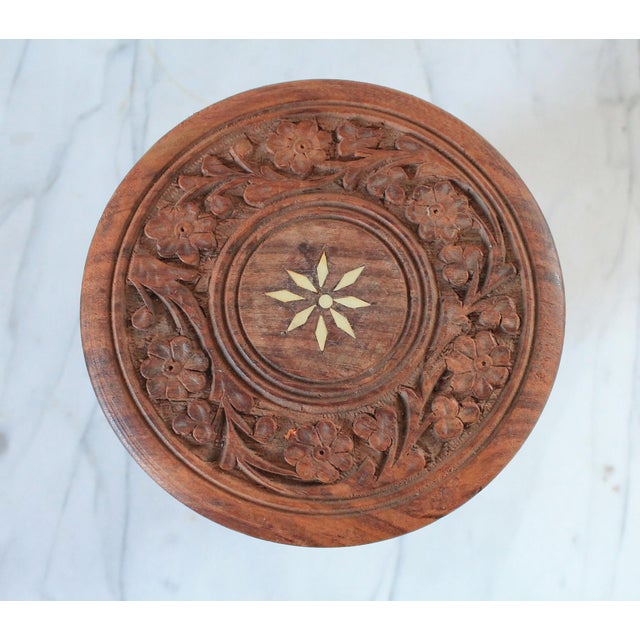 Mid 20th Century Anglo Indian Carved Wood Plant Stand For Sale - Image 5 of 10