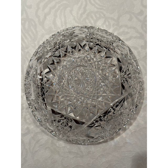 Late 19th Century American Brilliant Period Matching Crystal Bowls - a Pair For Sale - Image 11 of 12