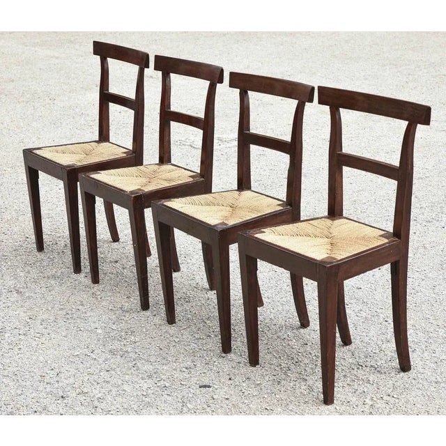 Mid-19th Century Walnut Chairs with Straw Seats For Sale - Image 3 of 18