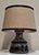 Vintage Pan Table Lamp with Fat Lava Brown Ceramic Base and Beige Fabric Shade, 1970s For Sale - Image 6 of 9