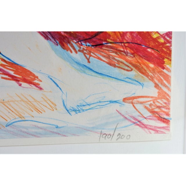 Abstract Contemporary Abstract Figurative Nude Signed Print Numbered 190/200 by Itamar Siani, Framed For Sale - Image 3 of 5