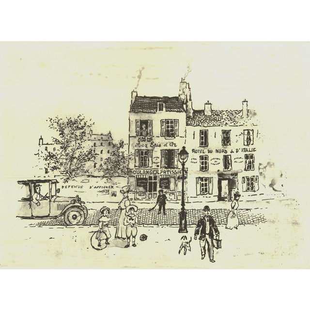Artist: Michel Delacroix Title: Paris II Year: 1990 Signed: Yes Medium: Etching Paper Size: 14.5 x 18.5 inches ( 37 x 47...