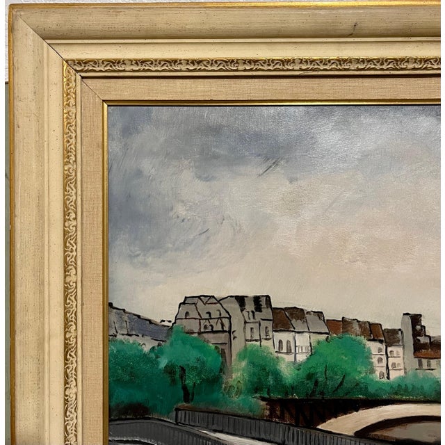 Morris Kantor, 1927 Oil Painting Eiffel Tower Paris American Modernist Wpa Artist Morris Kantor, 1927 For Sale In Miami - Image 6 of 12