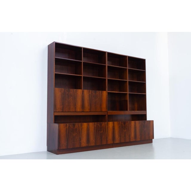 Mid-Century Modern Large Modern Danish Rosewood Bookcase, 1970s For Sale - Image 3 of 18