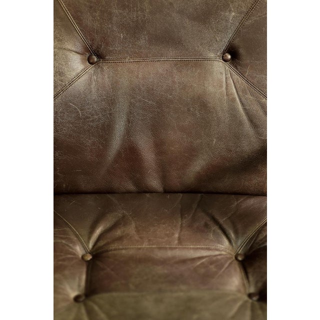 Mid-Century Danish Modern Beech and Brown Leather Armchair from Farstrup Møbler, 1970s For Sale - Image 6 of 18