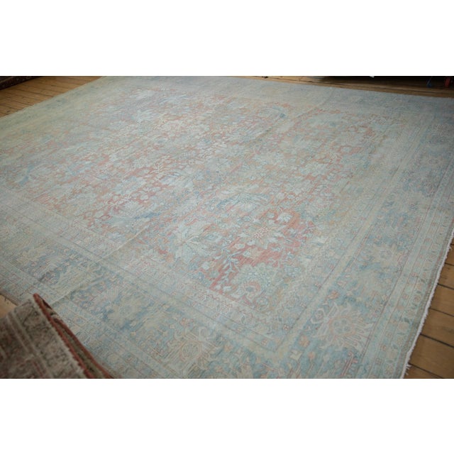 Old New House Vintage Distressed Mahal Carpet - 10'5" x 13'9" For Sale - Image 4 of 13