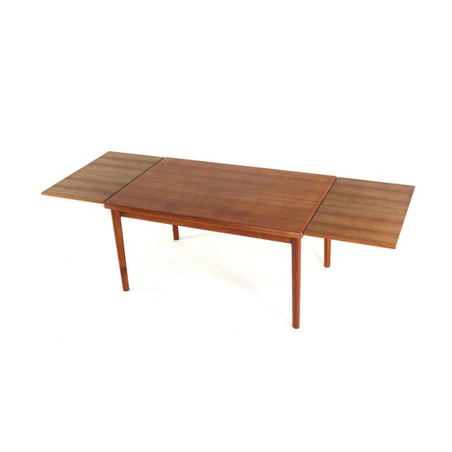 Brown Large Rectangular Extendable Dining Table by Henning Kjaernulf for Vejle For Sale - Image 8 of 16