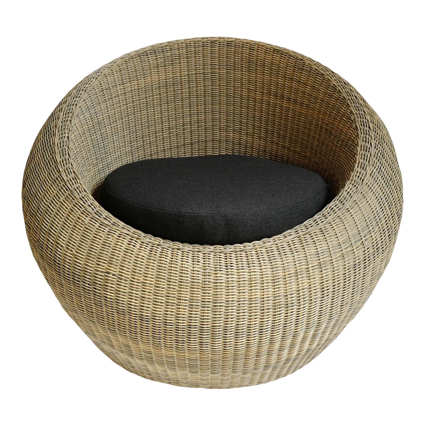 Outdoor Faux Wicker Bubble Chair Chairish
