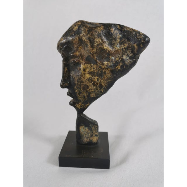 Calabrian Profile Bronze Sculpture by G Busato, 1970s For Sale - Image 10 of 10