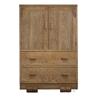 Art Deco British Cabinet in Oak, 1930s For Sale