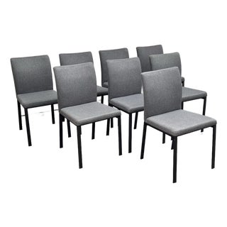 Eq3 Frank Charcoal Dining Chairs, Set of Eight For Sale