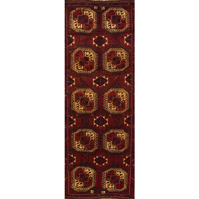 Red Vintage Shiraz Handmade Wool Rug For Sale