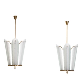 Bo Notini Ceiling Lamp attributed to Glössner, Sweden, 1950s For Sale